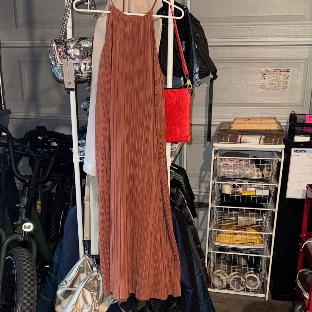 Rust Pleated Maxi Dress by a new day